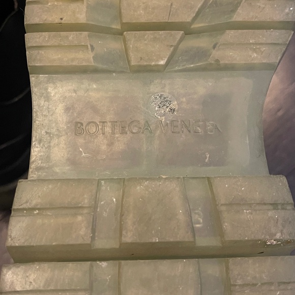 Bottega Veneta Tire Ankle Leather Rubber Chunky Black Chelsea Boots Biker 37 - Picture 10 of 12